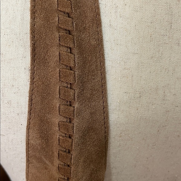 Haute Hippie | Tan Suede/Leather Festival Hobo Bag w/ Matching Mini Bag - Picture 6 of 17